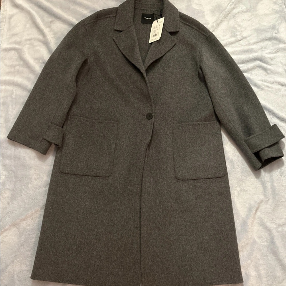 Theory Charcoal Trench Coat